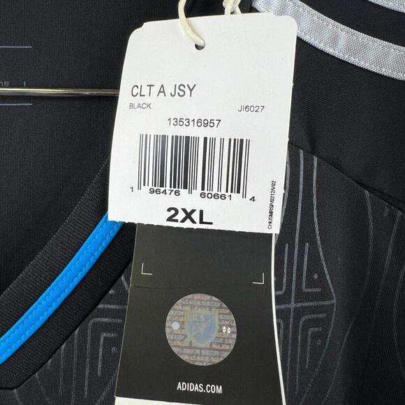 Charlotte FC 2025 Authentic Away Jersey Adidas Black 2XL Men's MLS Soccer Shirt - Picture 7 of 8